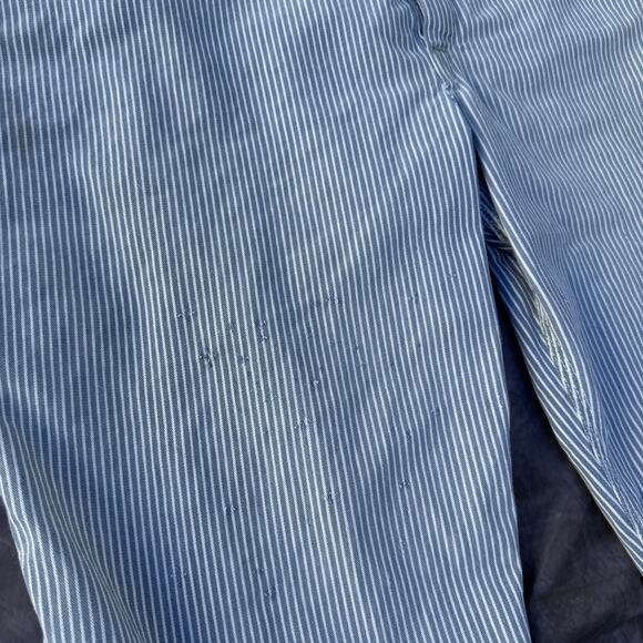 Vintage 70's Oshkosh B'Gosh Hickory Striped Railroad Denim Overalls Bibs Sz XL - Picture 10 of 13